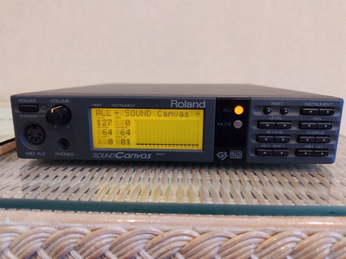ローランド Roland SC-55 SOUND CANVAS 音源モジュール リモコン付き サウンドキャンバス MIDI SOUND GENERATOR_画像1