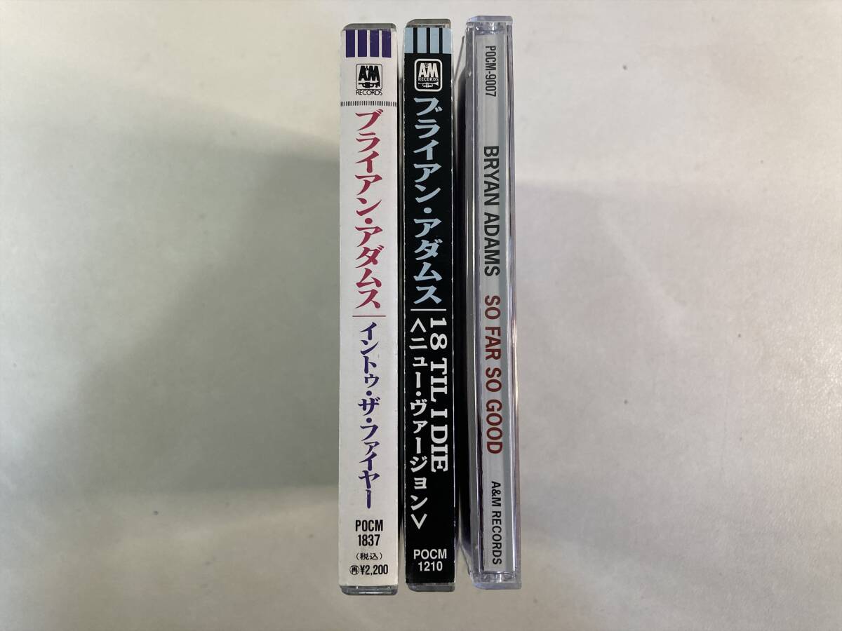 W8494 ブライアン・アダムス 国内盤 3枚セット｜Bryan Adams Into the Fire 18 til I Die So Far So Good