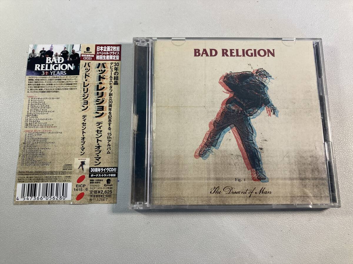 【1】9057◆Bad Religion／The Dissent Of Man◆バッド・レリジョン／ディセント・オブ・マン◆日本企画2枚組◆国内盤◆帯付き◆_画像1