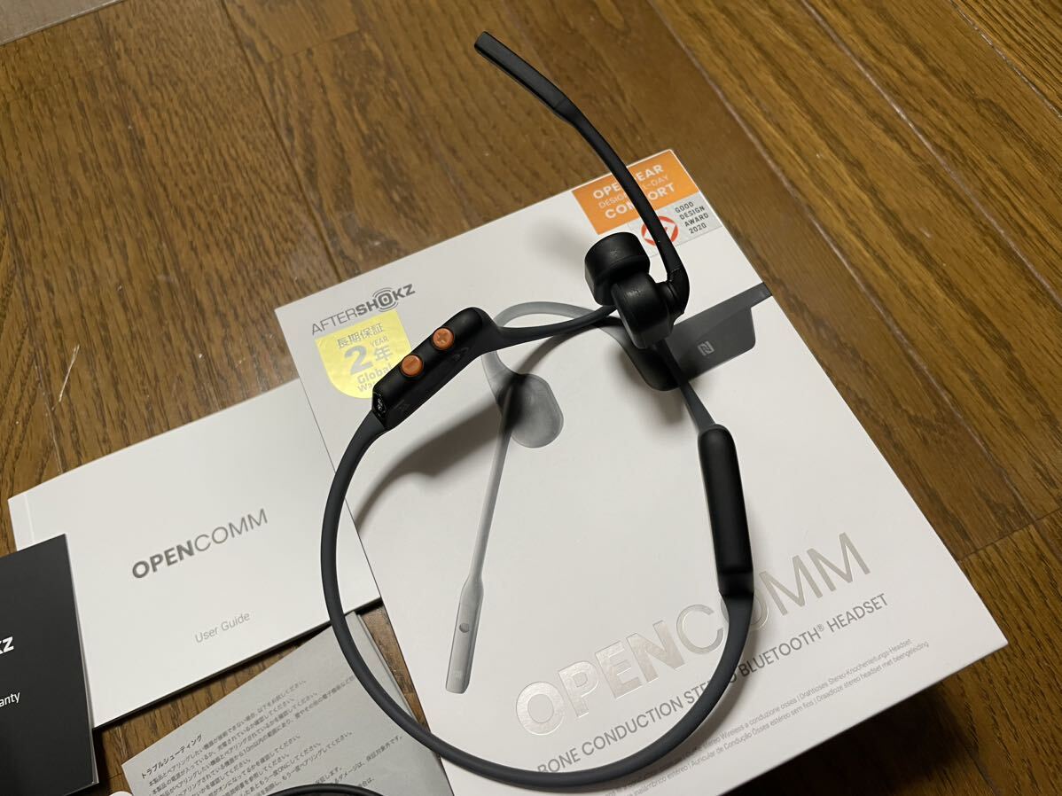 ●AfterShokz●骨伝導ワイヤレスヘッドフォン●Open Comm ASC100●Slate Grey●正規取扱品_画像3