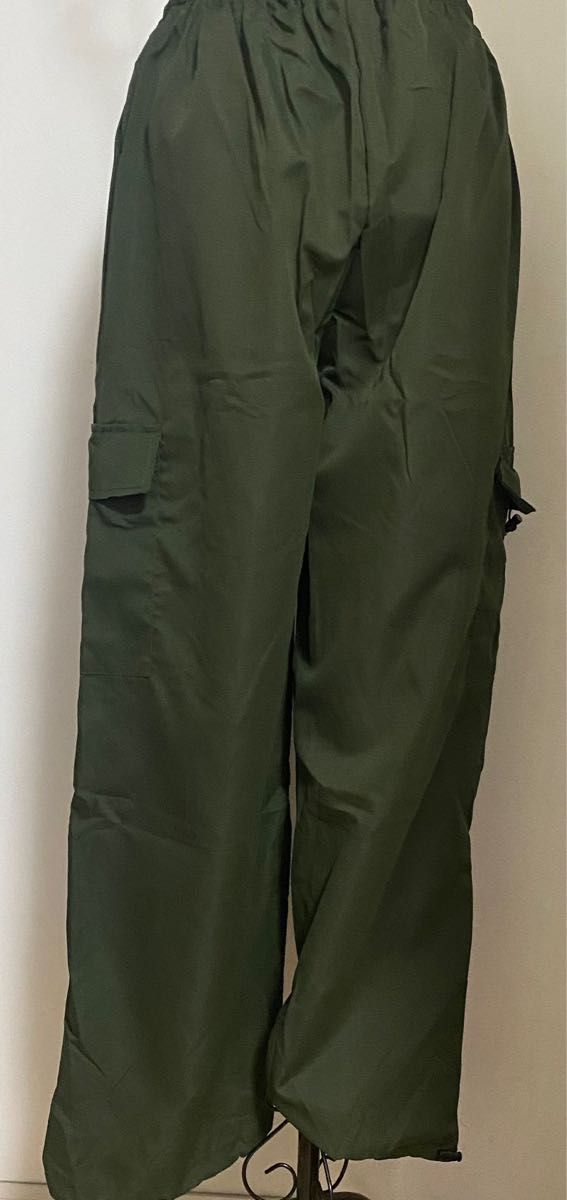 カーキ 3XL パラシュートカーゴパンツ ワイドパンツ ストリート カーゴ