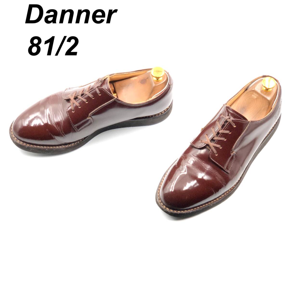 即決 Danner ダナー 26.5cm 8.5 D4300 メンズ レザーシューズ プレーントゥ 濃茶 ダークブラウン 革靴 皮靴 ビジネスシューズ