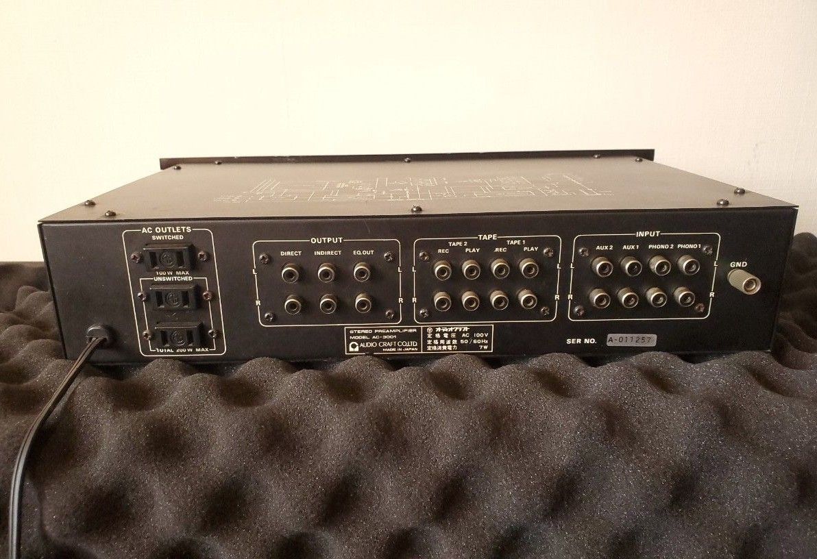 希少 美品】AUDIO CRAFT AC-3001 プリアンプ|Yahoo!フリマ(旧 希少 美品】AUDIO CRAFT AC-3001 プリアンプ|Yahoo!フリマ(旧
