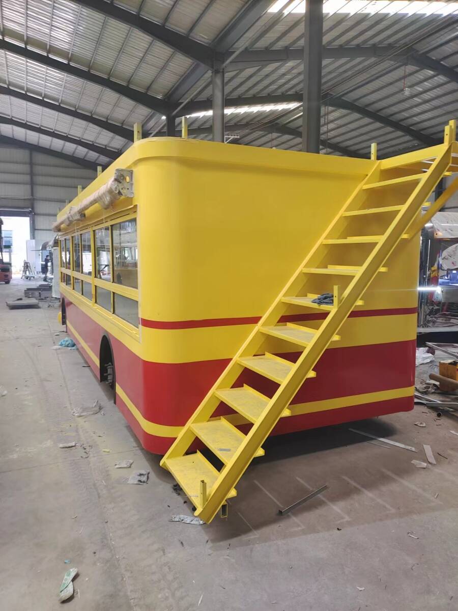 2 storey building bus is very impact equipped.