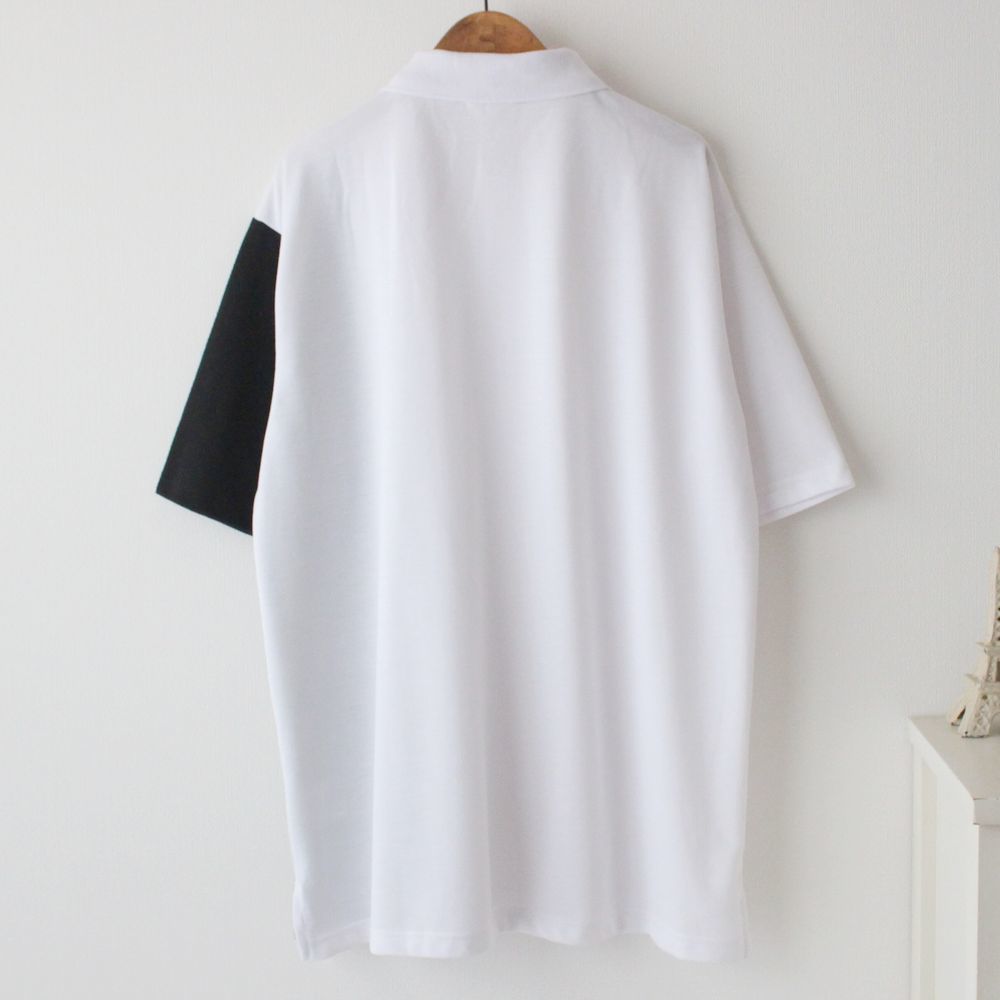 【XLサイズ】新品タケオキクチ THE SHOP TK カノコ 切替 ポロシャツ メンズ  オフホワイト 白の画像4