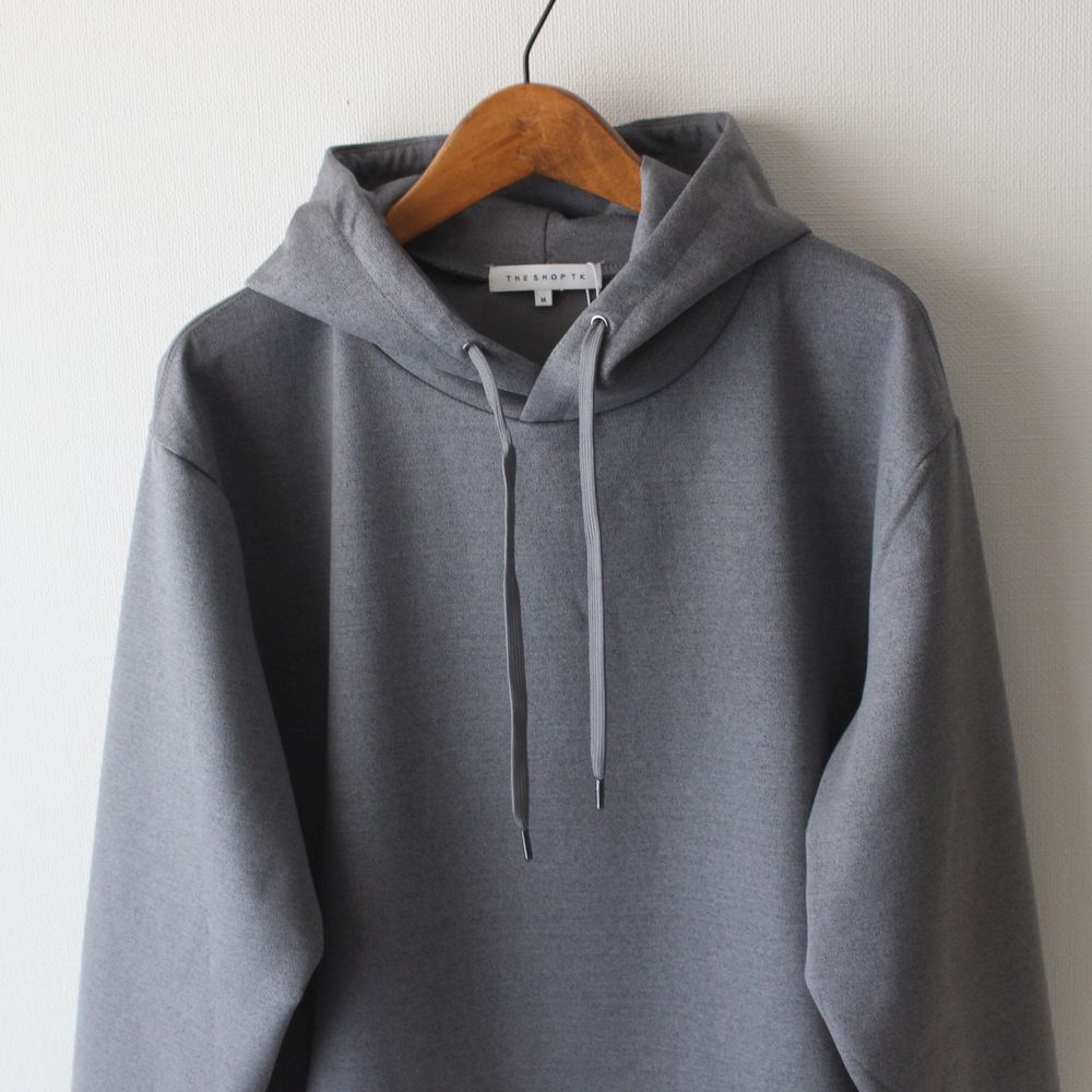 【Mサイズ】新品タケオキクチ THE SHOP TK 起毛加工 ストレッチ TOUCH ME HOODIE タッチミー パーカー　グレー　メンズ_画像3