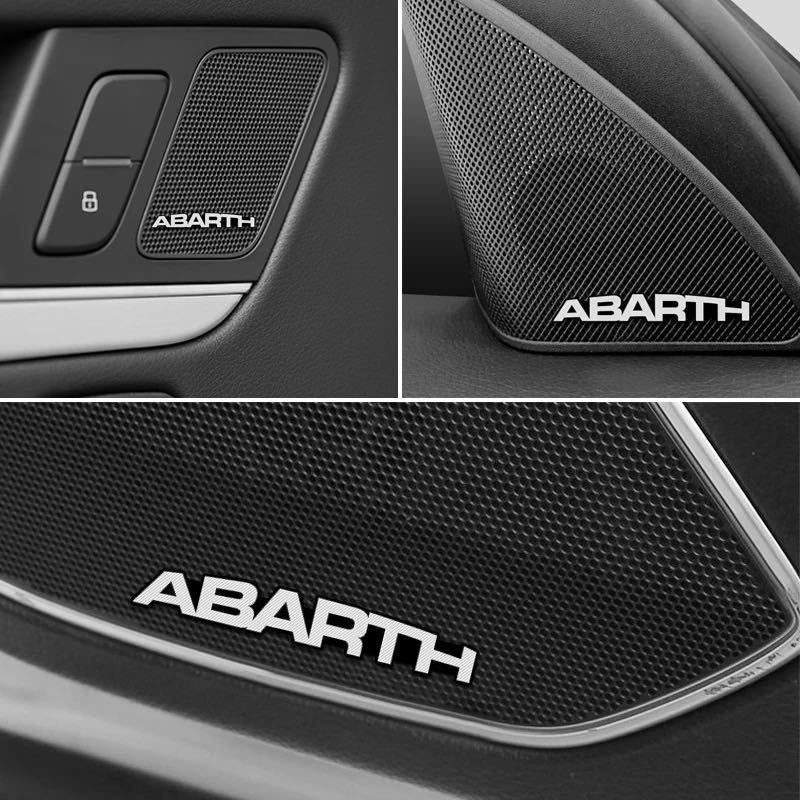 即納◎送料込み◎[ABARTH] 4個セット ステッカー スピーカー等やダッシュボードにも◎アバルト/500/500c/プント/595/595c/695/695c/汎用品_画像4