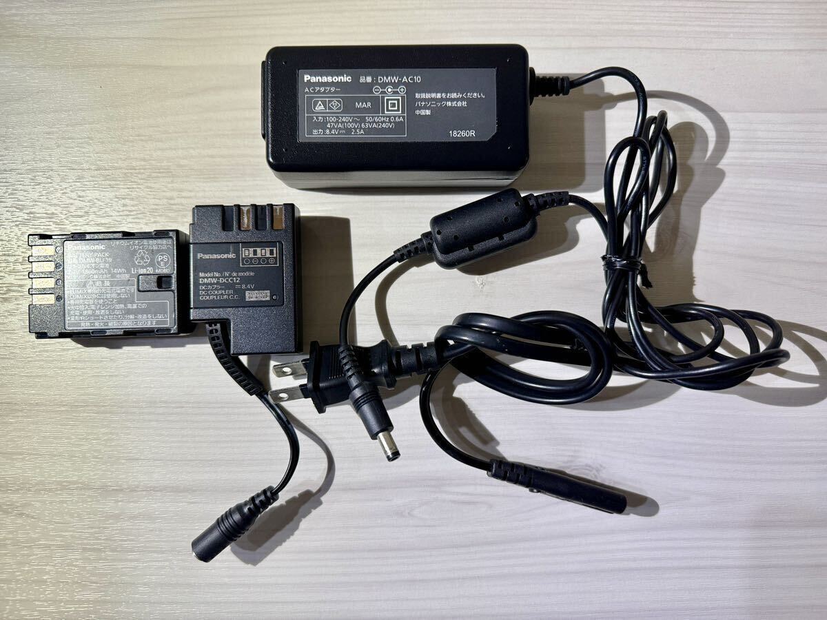 Panasonic パナソニック ACアダプター DMW-AC10、DCカプラー DMW-DCC12、バッテリー DMW-BLF19_画像1