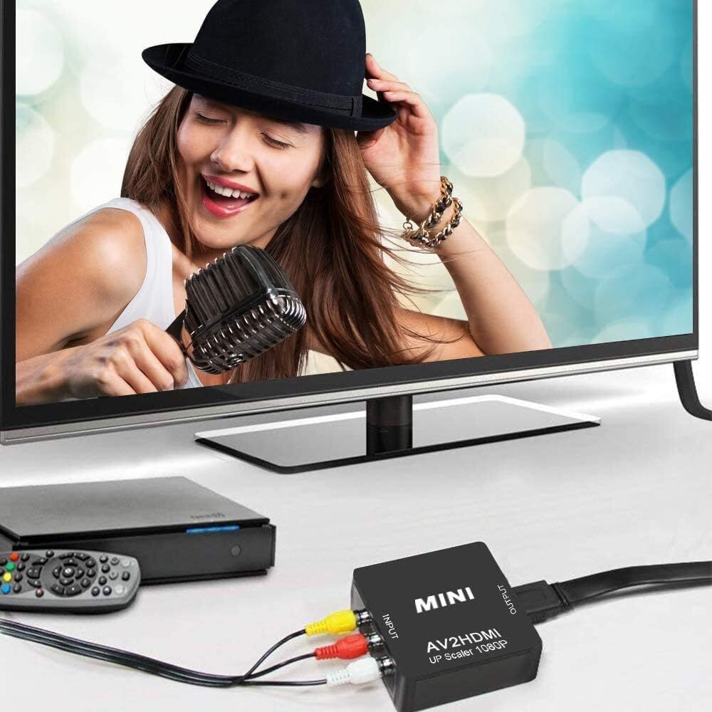 SUGURE RCA to HDMI 変換コンバーター AV to HDMI コンポジット 1080P 音声出力可 USB給電 テ_画像6