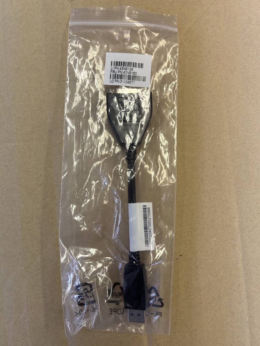 未使用品 Lenovo Displayport to DVI-D 変換ケーブル LVK-45J7915 (11の画像1