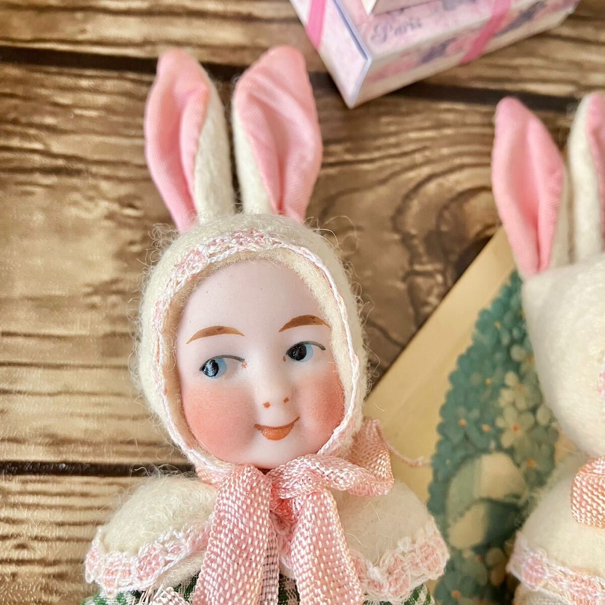 2体セット うさぎのミニョネット ドイツ ビスクドール 2体セット うさぎのミニョネット ドイツ ビスクドール