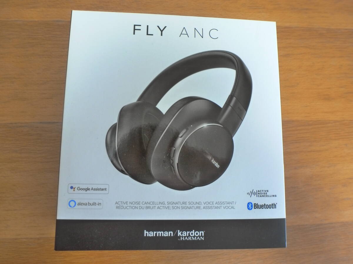 未使用：　Harman Kardon ハーマンカードン ヘッドホン FLY ANC オーバーイヤー ノイズキャンセリング Bluetooth 有線 両対応_画像2