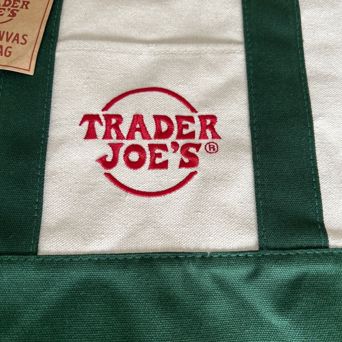 2024年新作グリーンちょうど良いサイズTrader Joe's トレーダージョーズ エコバッグ ミニキャンバス生地_画像3