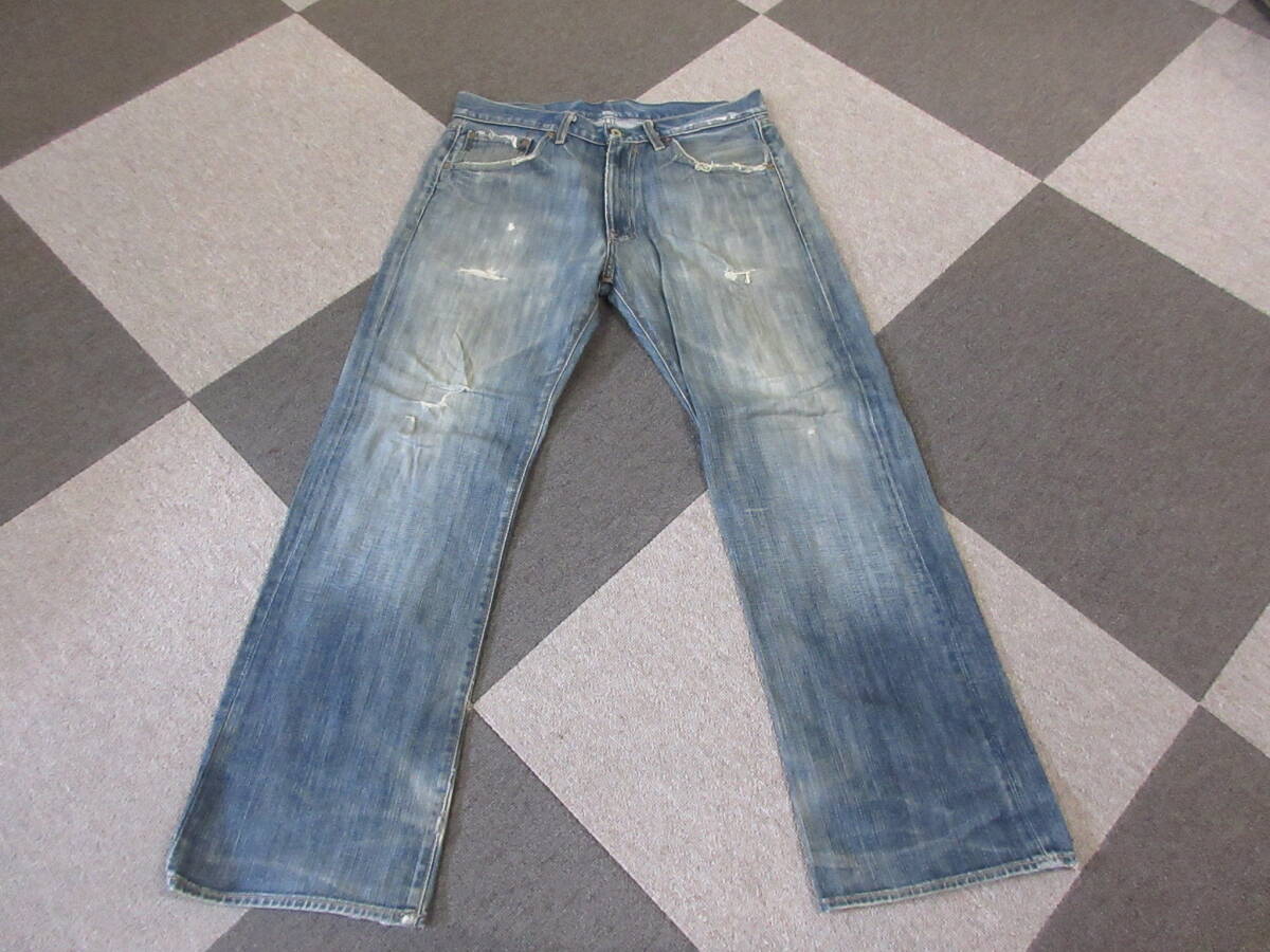 RL Ralph Lauren Ashmore Jeans 32インチ ダメージ ユーズド ラルフローレン ジーンズ デニム パンツ ジーパン Polo ヴィンテージ_画像1