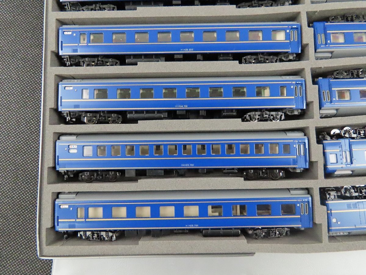 ◇Y323/TOMIX/JR 24系25形 寝台特急 あさかぜ 金帯編成 /EF66 54/Nゲージ/鉄道/動作未確認/1円～_画像4