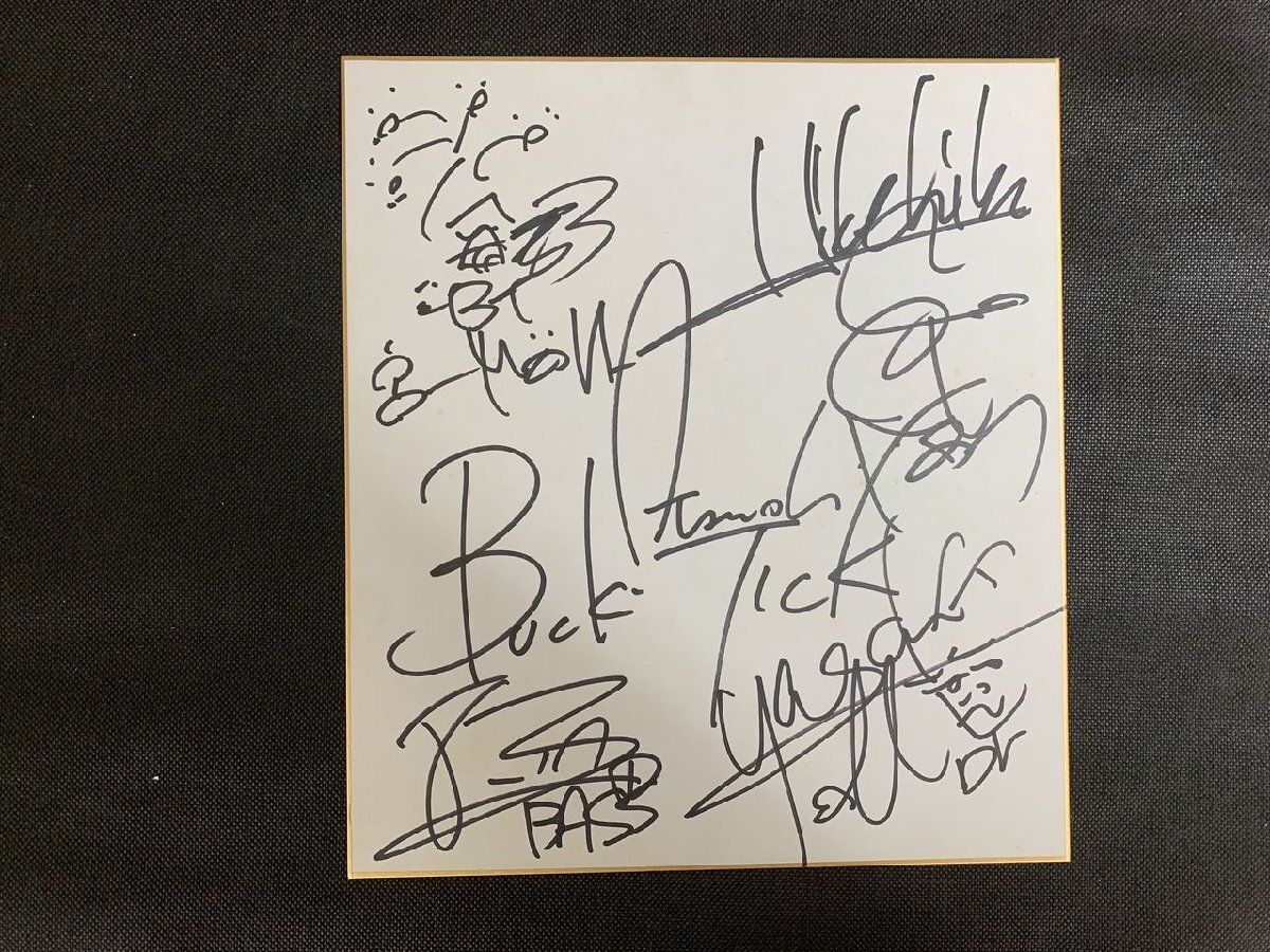 *P24/1 jpy ~ autograph autograph square fancy cardboard /BUCK-TICK(bakchik)/ Minato radio Japan music number collection compilation after 