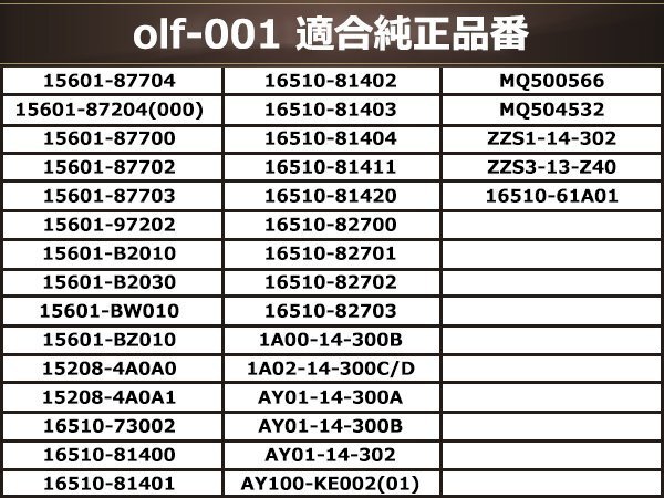 オイルフィルター オイルエレメント ジムニー E-JA22W 95.11~98.8 K6A-T 660㏄ ツインカムターボ ガソリン車 2WD 3/4-16UNF_画像4