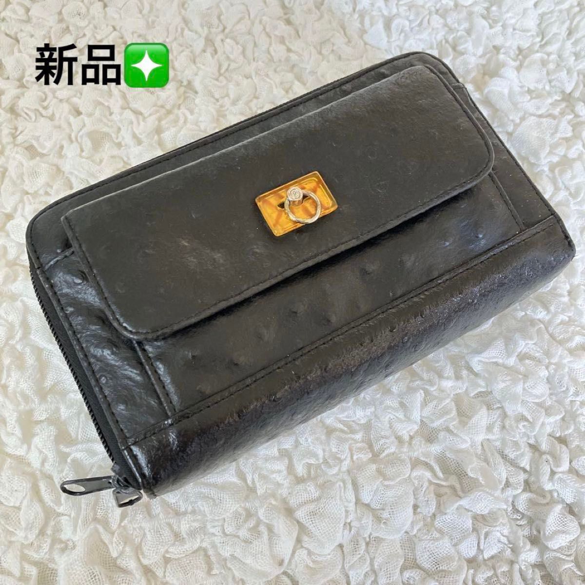 新品【レディース】長財布② 黒　カード入れたくさん　大容量チャック