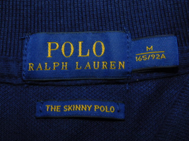  Ralph Lauren * beautiful goods standard one Point polo-shirt / navy blue color *M size 