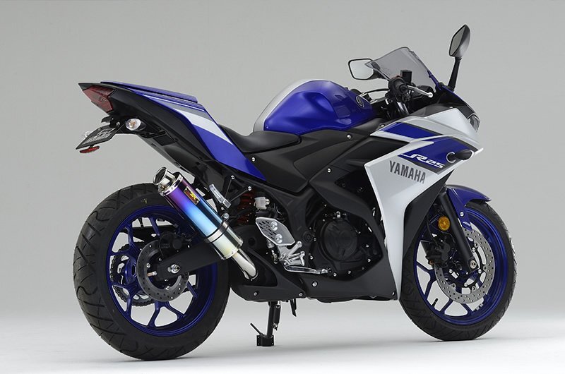 Realize YZF-R25 YZF-R3 バイクマフラー JBK-RG10J EBL-RH07J 2015年～2017年モデル対応 アリア チタン カールタイプ V-511-SO-001-01_画像5