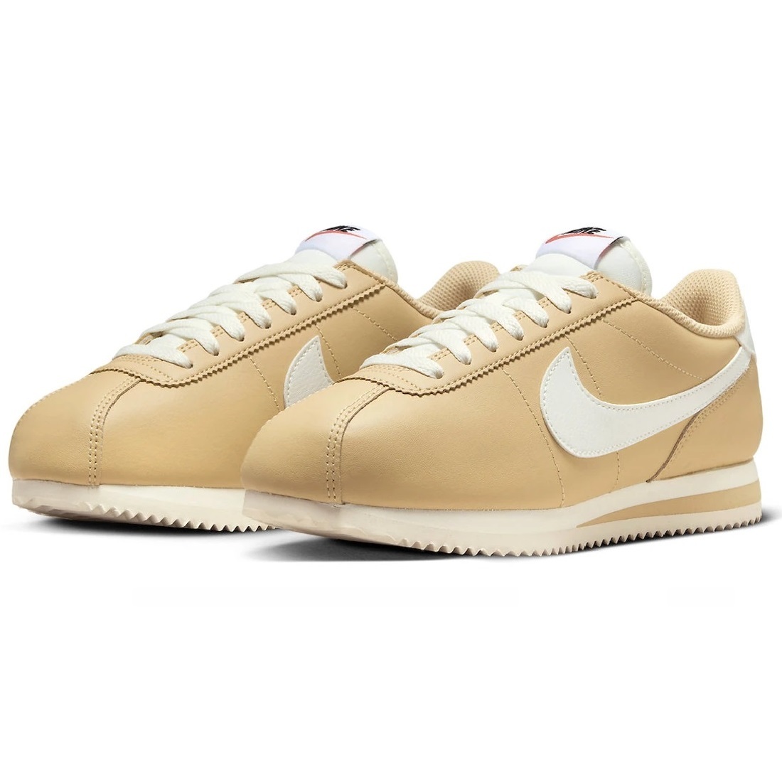 ☆NIKE WMNS CORTEZ LEATHER 薄茶色/白 28.5cm ナイキ ウィメンズ コルテッツ レザー DN1791-200_画像1