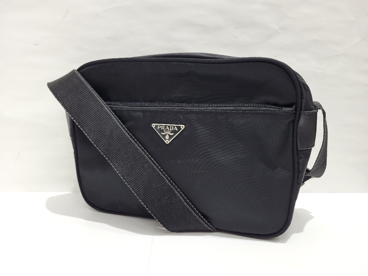 ★PRADA　プラダ　ショルダーバッグ　ナイロン　NERO　ブラック系　中古★003645_画像1