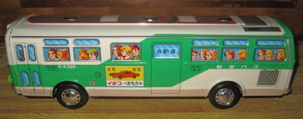 [未使用保管品]昭和レトロ　イチコーのワンマンバス　都営バス　ブリキのおもちゃ　1991年購入_画像2