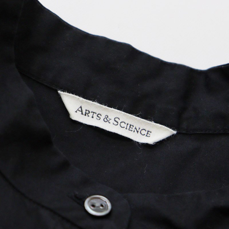 2022SS アーツ&サイエンス ARTS&SCIENCE front open tuck yoke dress タックシャツワンピース 1◇ブラック 黒 ドレス【2400030062890】の画像8