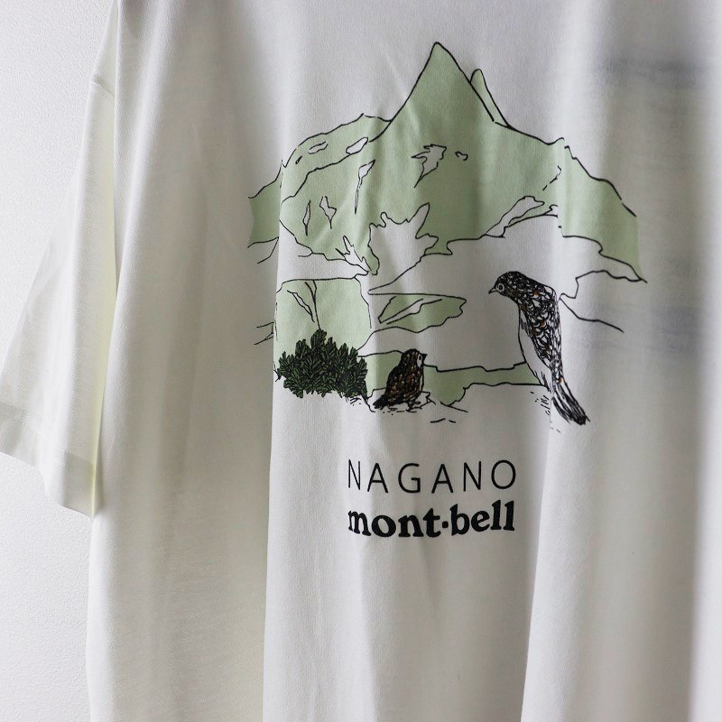 未使用 モンベル mont-bell 長野プリント Tシャツ NAGANO PRINT M/ホワイト ご当地 北アルプス 通気性【2400013750189】_画像5