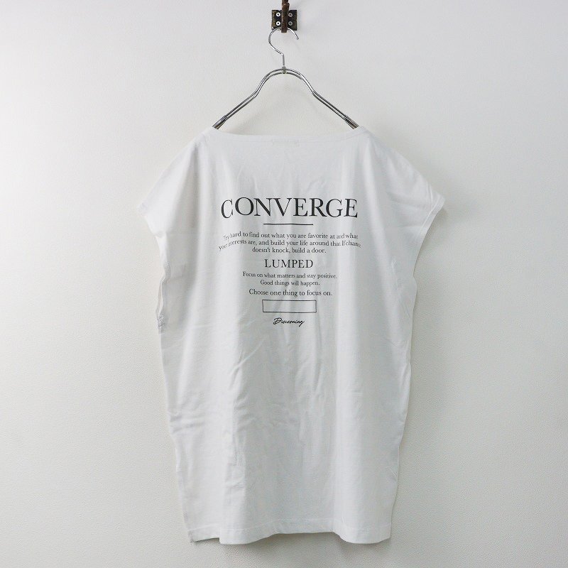 新品 未使用 保管品 スタジオクリップ studio CLIP バックロゴフレンチスリーブTシャツ F/ホワイト 白 トップス 【2400013785518】_画像2