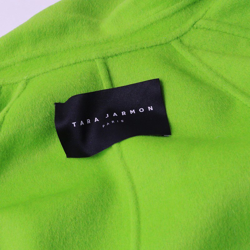 定価7万 未使用 タラジャーモン TARA JARMON デザインウールジャケット 36/グリーン 羽織り ショートコート アウター【2400013783927】_画像7