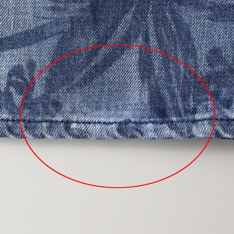  four tea five a-ru45R cotton floral print Denim pants 2/ blue bottoms 45rpm[2400013793346]