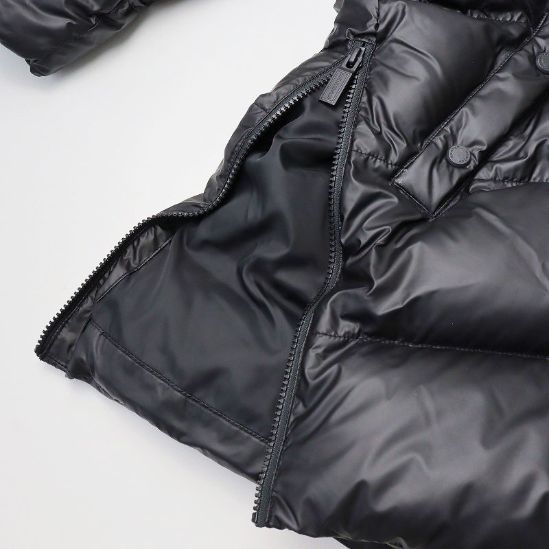  beautiful goods autumn winter item HUNTER Hunter inside side boa switch nylon hood down coat XS/ black blouson [2400013792813]