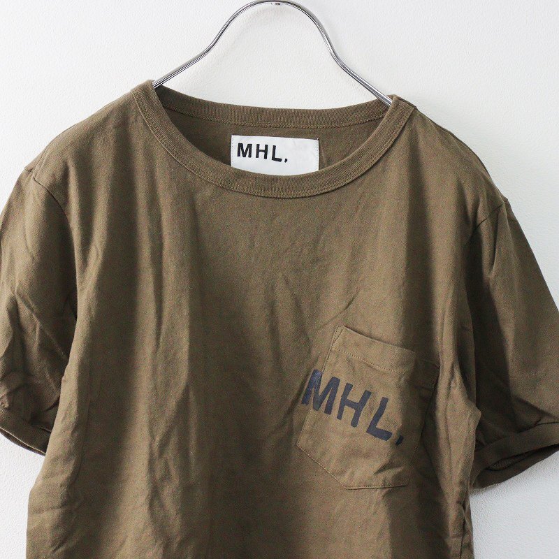 エムエイチエル MHL. MARGARET HOWELL ロゴプロントカットソー S/ブラウン トップス Tシャツ 半袖 【2400013794657】_画像3