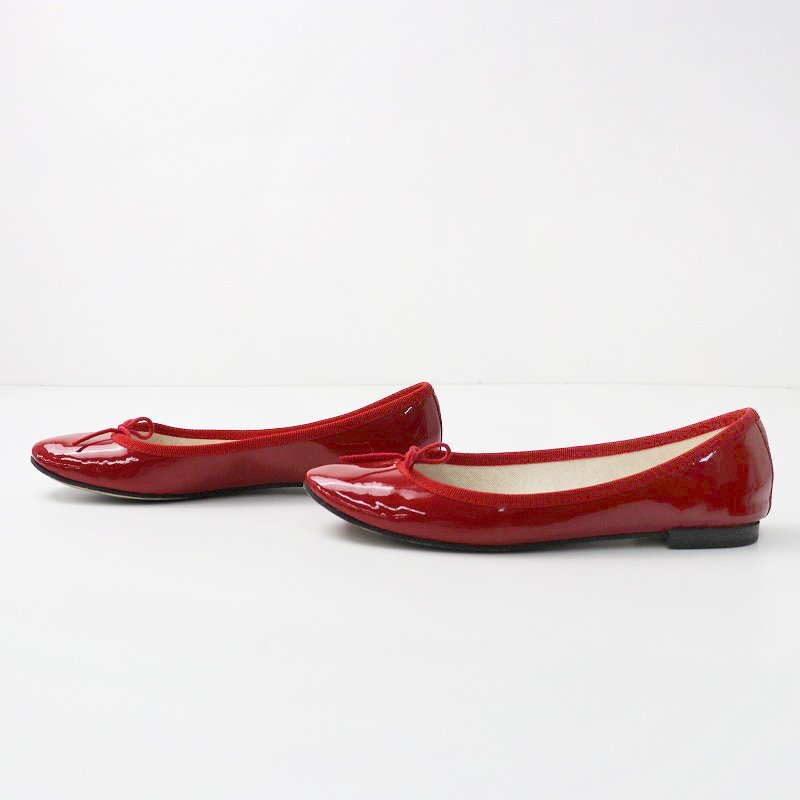 定番 人気アイテム レペット repetto Cendrillon サンドリオン パテントレザー バレエシューズ 38/レッド 赤 フラット【2400013799904】_画像6