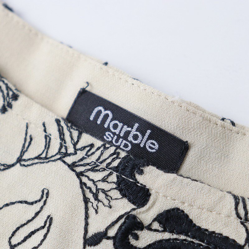 マーブルシュッド marble SUD EMB Members アニマル刺繍 プルオーバーブラウス ◇ベージュ トップス【2400030064542】_画像7