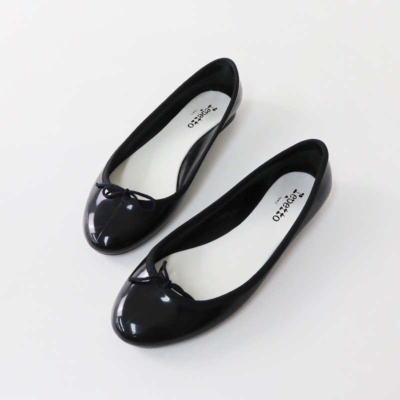 レペット repetto Cendrillon Baby サンドリオン ベイビー 40/ブラック レイン バレエシューズ ラバー 25.4cm【2400013798983】_画像2