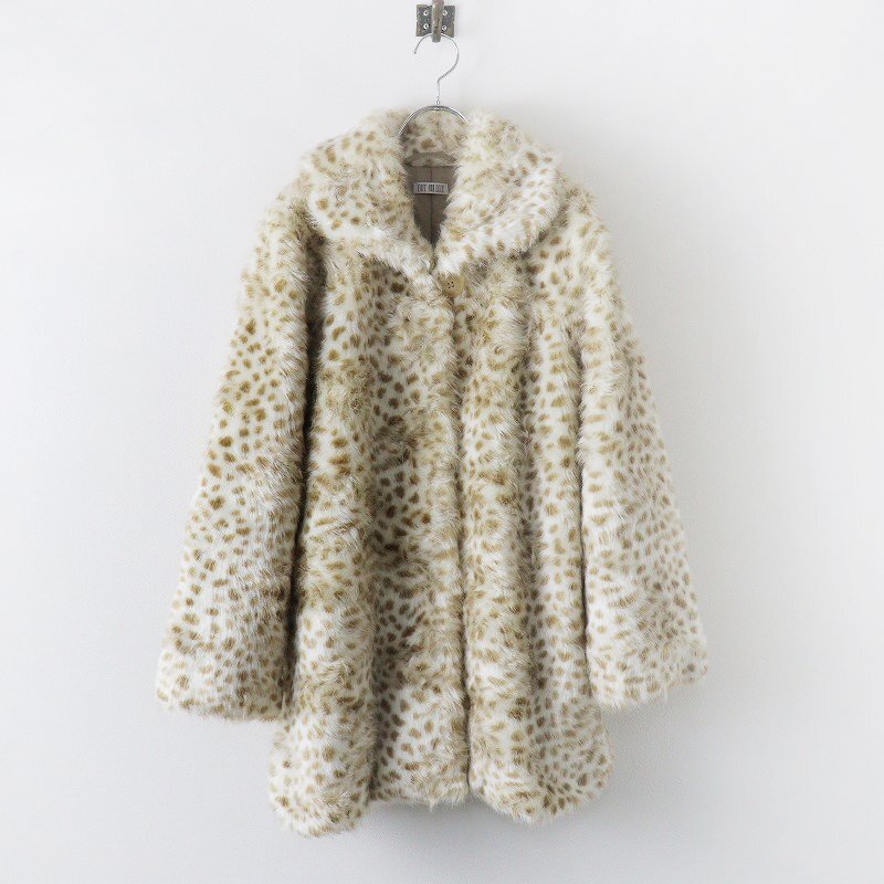  beautiful goods Eddie to four Lulu EDIT.FOR LULU Dalmatian fake fur coat / eggshell white outer [2400013802550]