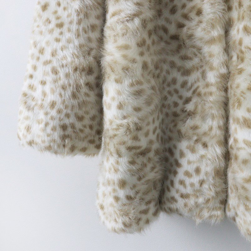  beautiful goods Eddie to four Lulu EDIT.FOR LULU Dalmatian fake fur coat / eggshell white outer [2400013802550]