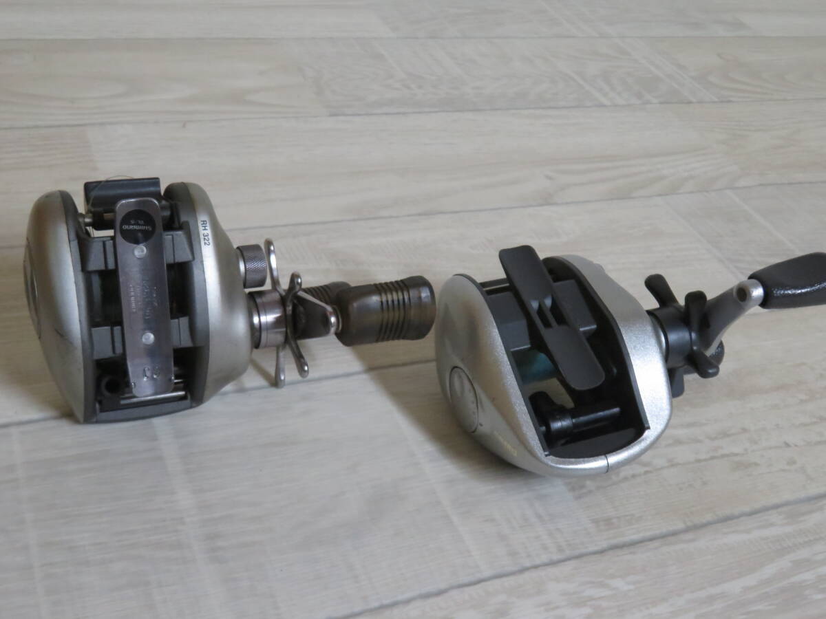 SHIMANO シマノ Scorpion スコーピオン Metanium XT メタニウム RH322 + DAIWA ダイワ TRiFORCE-Ｚ 153iＶ ベイトリール 2点セット _画像9