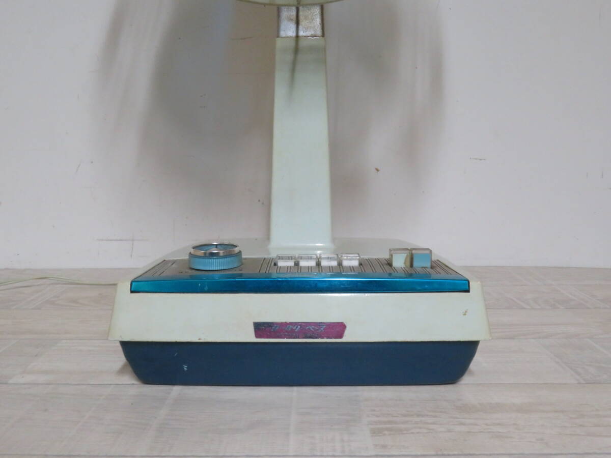 TOSHIBA Toshiba electric fan 30cm ME shape Showa Retro blue 4 sheets wings root . seat .. that time thing indoor keeping goods addition image equipped 
