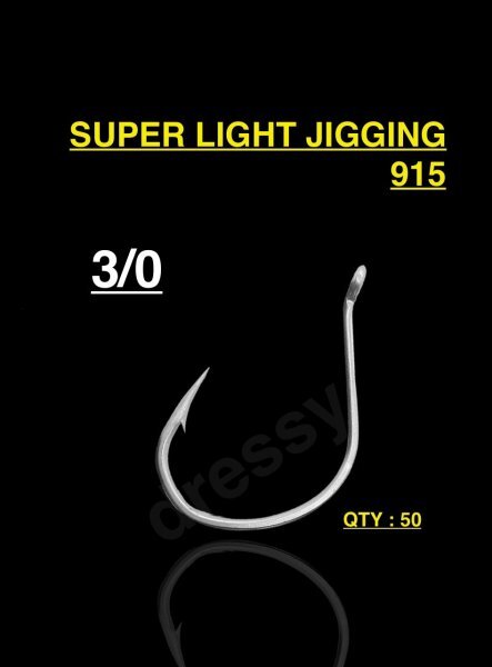 SUPER LIGHT JIGGING 915（管付） 3/0 50PCS　アシストフック　メタルジグ_画像1