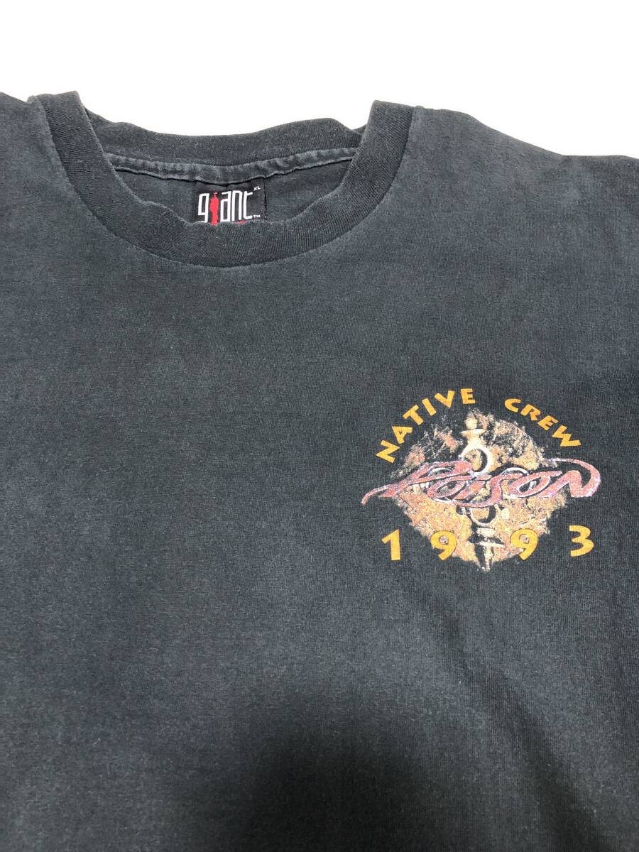 90s POISON Tシャツ ツアー クルー XL giant )検 バンド ロック nirvana nin inch nails pink floyd red hot chili peppers ヴィンテージの画像1