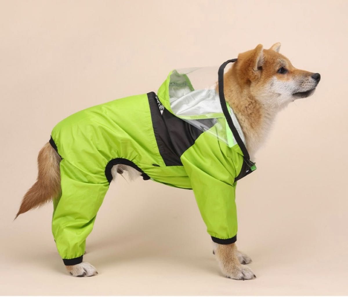 【即日発送】犬服　レインコート　フェイスカバー付き　スナップボタン　おしゃれ ドッグウェア