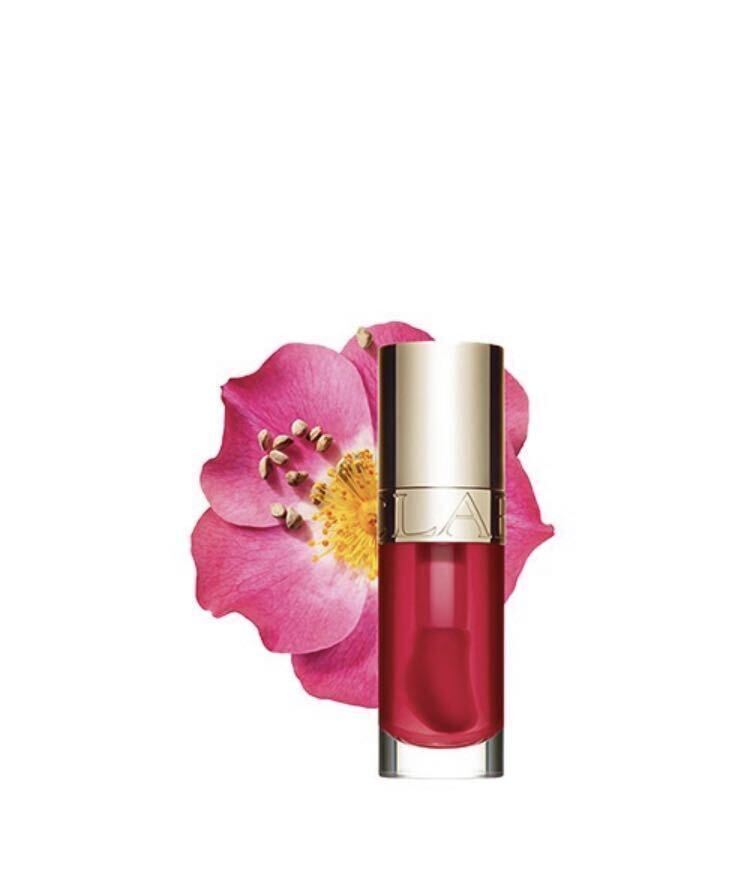 美品 数量限定カラー CLARINS クラランス リップコンフォートオイル 16 フクシア 7ml 国内正規品 リップグロス ティント 口紅 _画像6