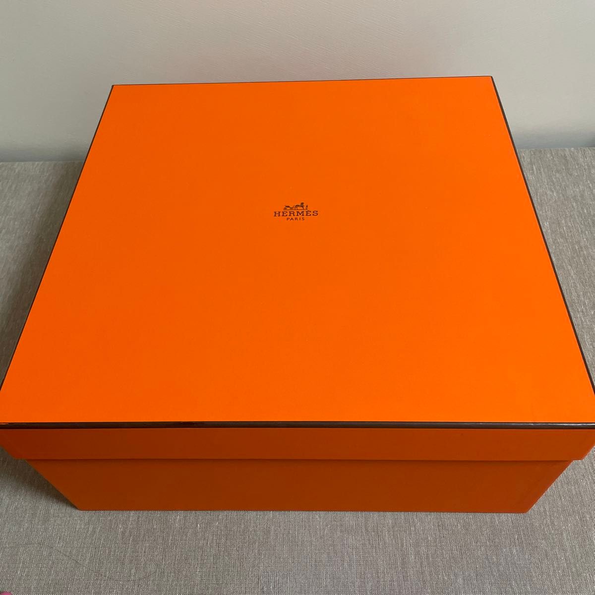 HERMES  銀座　ショップカード　エルメス　空箱　バッグ用　43cm りぼん　本物 BOX