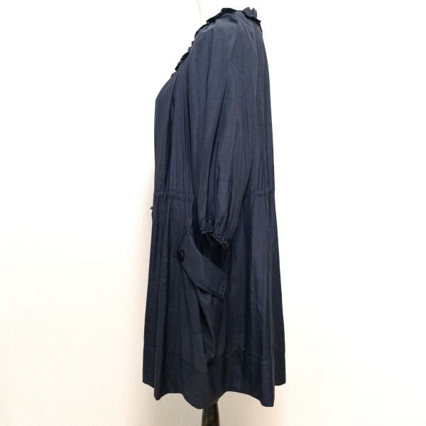  быстрое решение 869892 HIROKO KOSHINO Hiroko Koshino перо ткань пальто One-piece 38 темно-синий темно-синий женский 