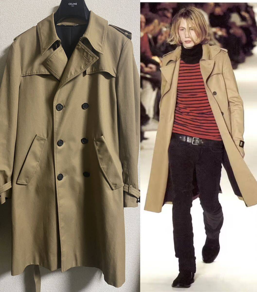 04aw votc ディオールオム トレンチコート 美品 48 dior homme エディスリマン hedi slimane trench coat