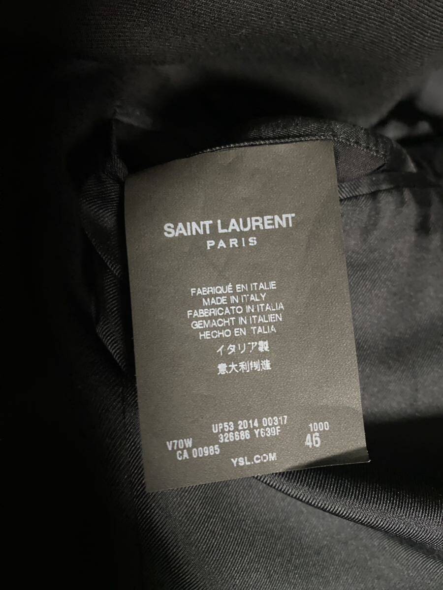 サンローランパリ エルボーパッチ テーラードジャケット黒４６ saint laurent paris エディスリマン tailored jacketの画像8