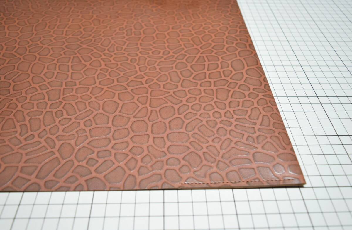  leather * original leather book cover cow leather ( A4 ) 448x298mm 210g 5 brick color stone tatami type pushed .